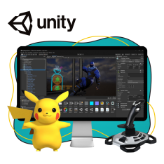 Мир игр на Unity 2D на популярном движке + AI-помощники - КИБЕРшкола программирования для детей, компьютерные курсы для школьников, начинающих и подростков - KIBERone г. Сибай
