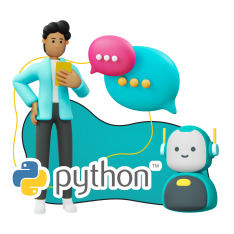 Умный чат-бот на Python - КИБЕРшкола программирования для детей, компьютерные курсы для школьников, начинающих и подростков - KIBERone г. Сибай